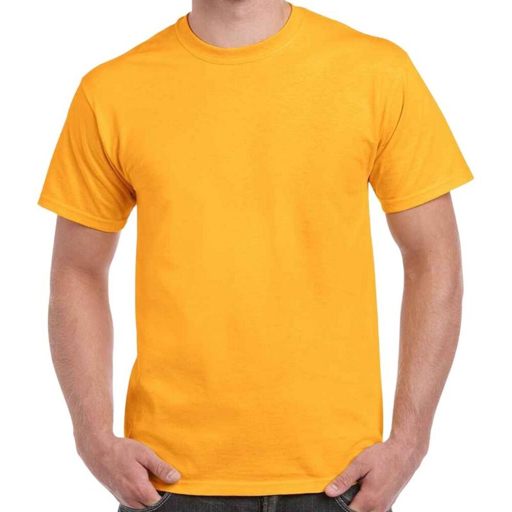 Gildan Adults Unisex Heavy Cotton T Shirt / Gold